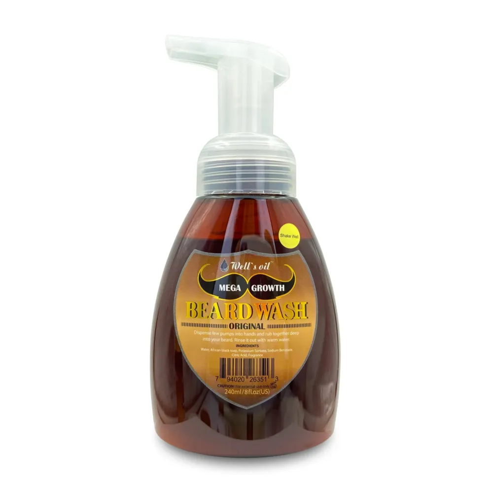 Wells Oil Mega Growth Beard Wash – 8 oz - Image 2