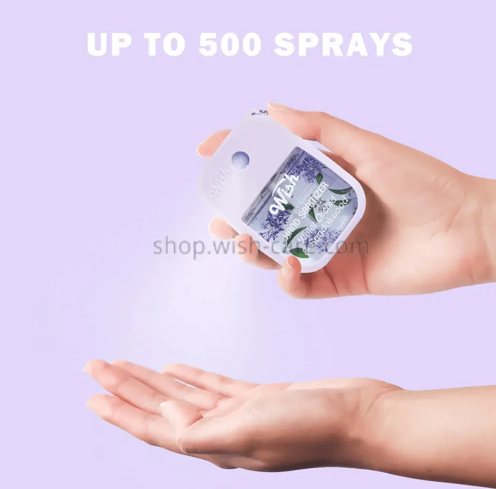 Wish Sanitizer Spray Keychain with Silicone Case - 1.2oz - Image 12