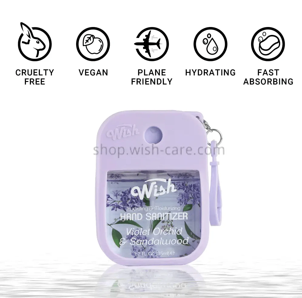 Wish Sanitizer Spray Keychain with Silicone Case - 1.2oz - Image 13
