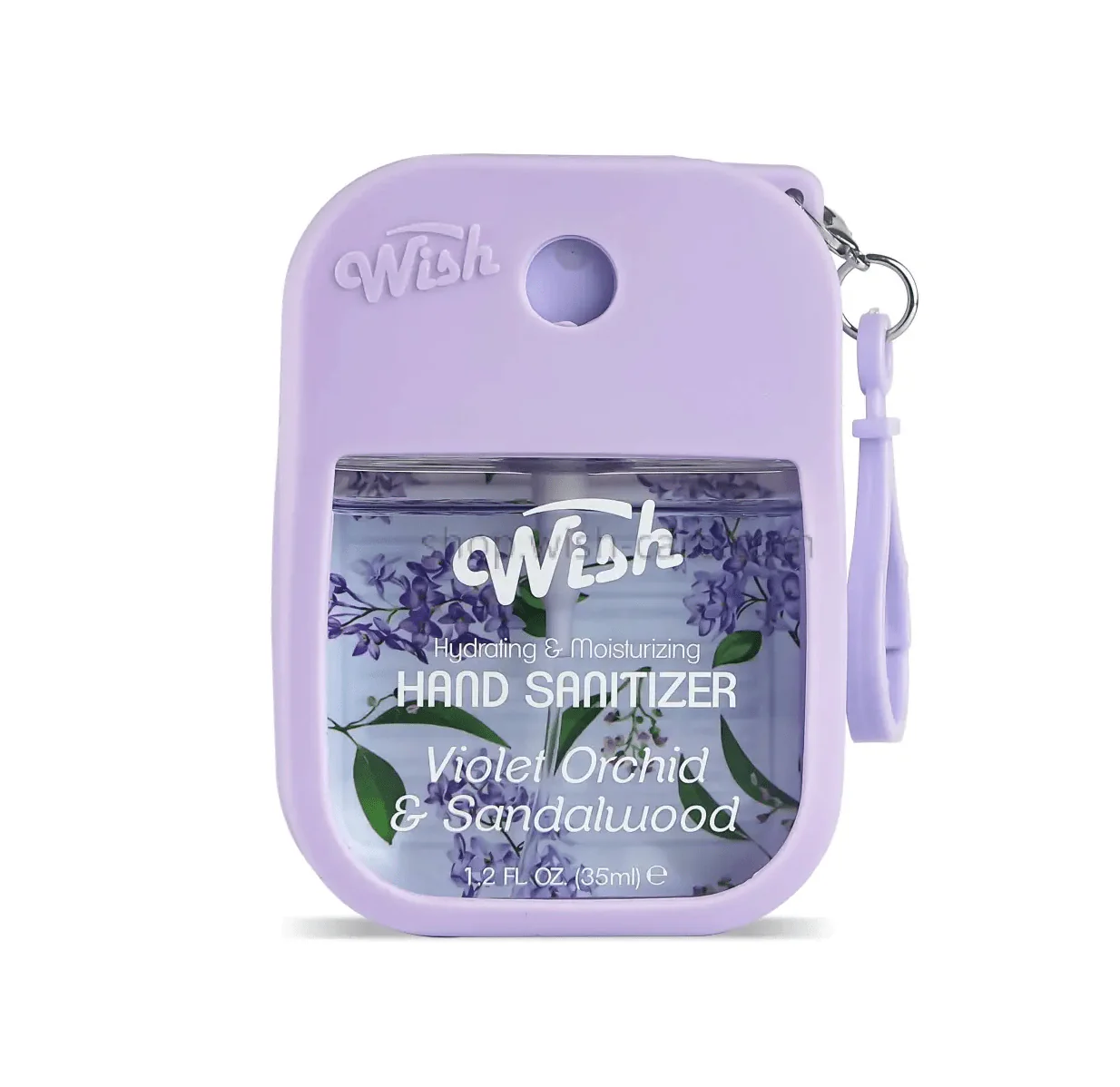 Wish Sanitizer Spray Keychain with Silicone Case - 1.2oz - Image 3
