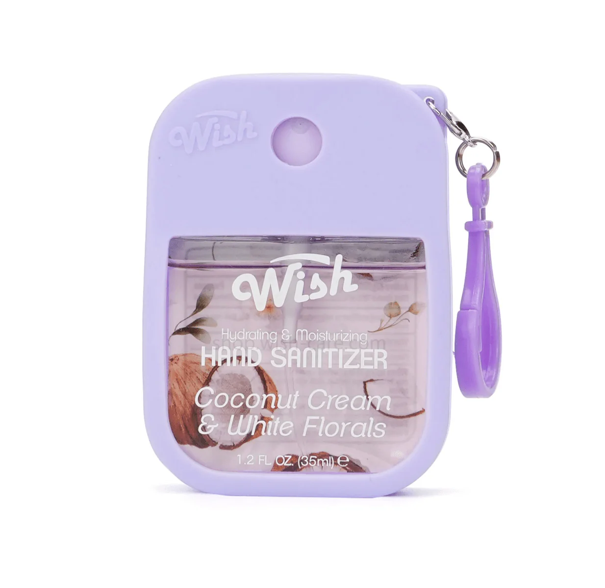 Wish Sanitizer Spray Keychain with Silicone Case - 1.2oz - Image 4