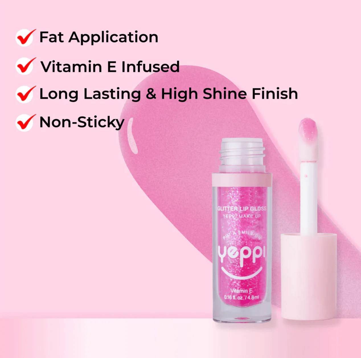 Yeppi Glitter Lip Gloss - 0.16oz - Image 2