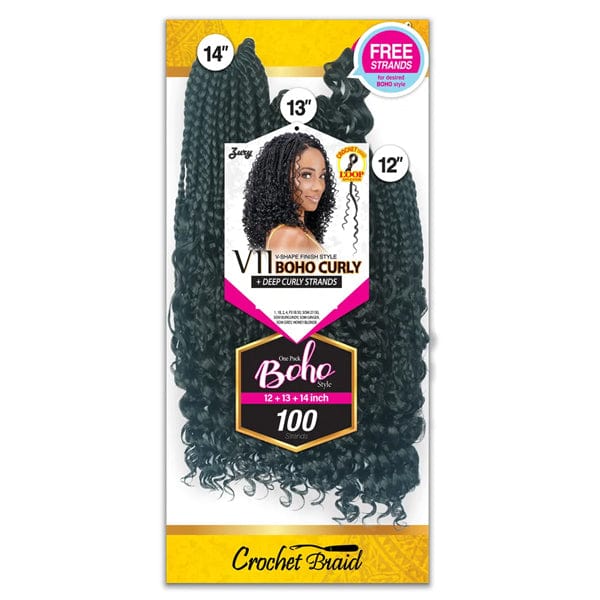 Zury Sis V11 Boho Curly Synthetic Crochet Braid 12"-14"